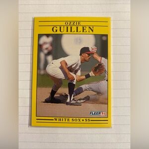 Fleer 91 Ozzie Guillen Baseball Card